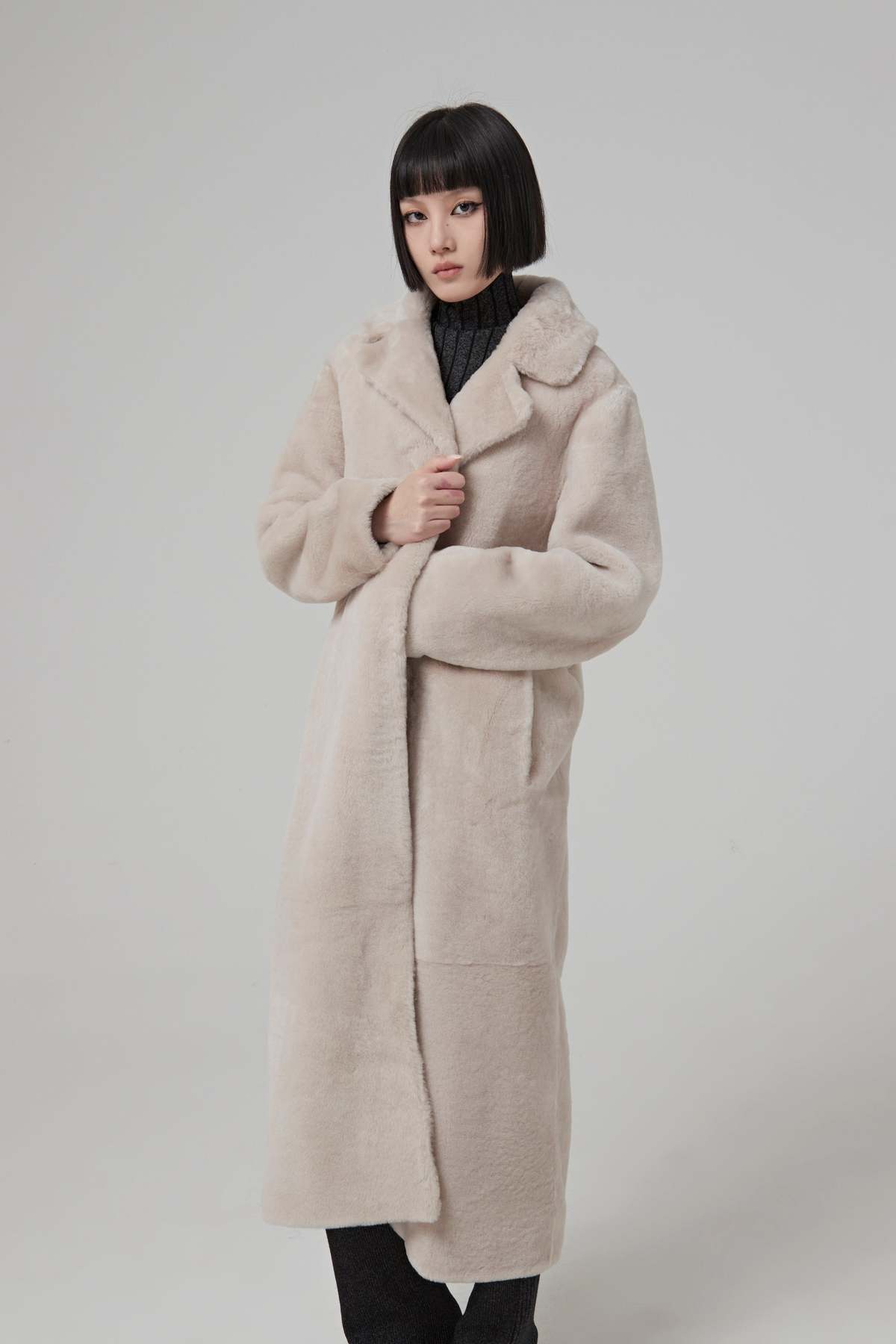 yves salomon  COAT IRONED MERINOS LAMB - Image 16 of 21