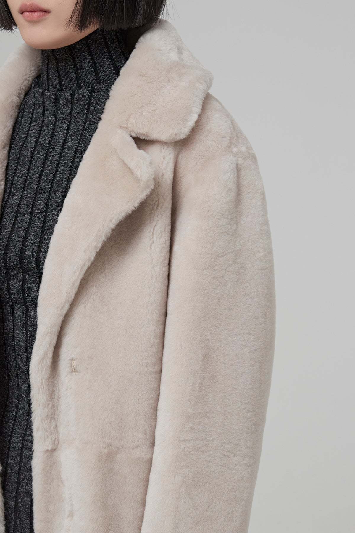 yves salomon  COAT IRONED MERINOS LAMB - Image 19 of 21