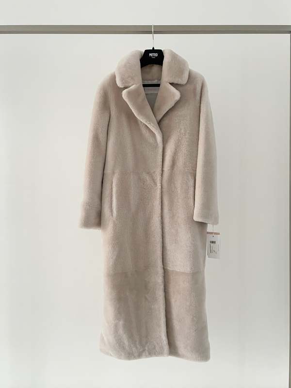 yves salomon  COAT IRONED MERINOS LAMB