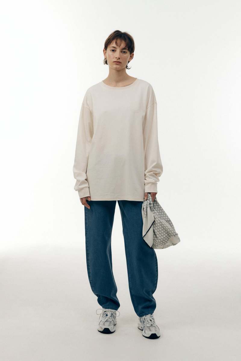 [LOW CLASSIC] / ☆ 25SS JERSEY COCOON FIT PANTS / LIGHT BLUE LOW CLASSIC COCOON FIT DENIM - Blue | Garmentory