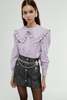 Alessandra Rich Cotton Jacquard Blouse With Peter Pan Collar - Thumbnail 8