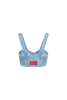 Alessandra Rich Denim Bralet With Crystal Embellishment - Light Blue - Thumbnail 5