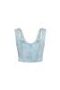 Alessandra Rich Denim Corset - Acid Blue - Thumbnail 6