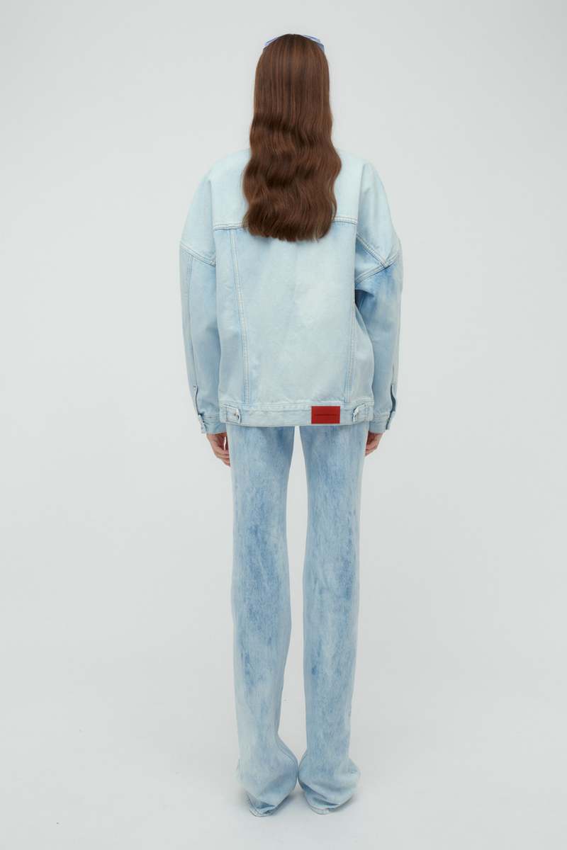 Alessandra Rich Denim Jacket - Acid Blue