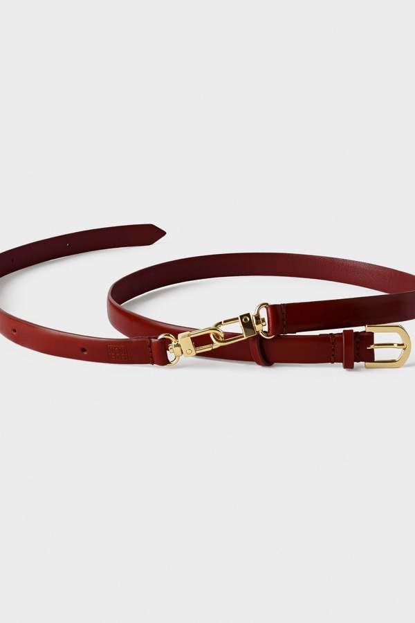 Totême Double Clasp Leather Belt | Garmentory