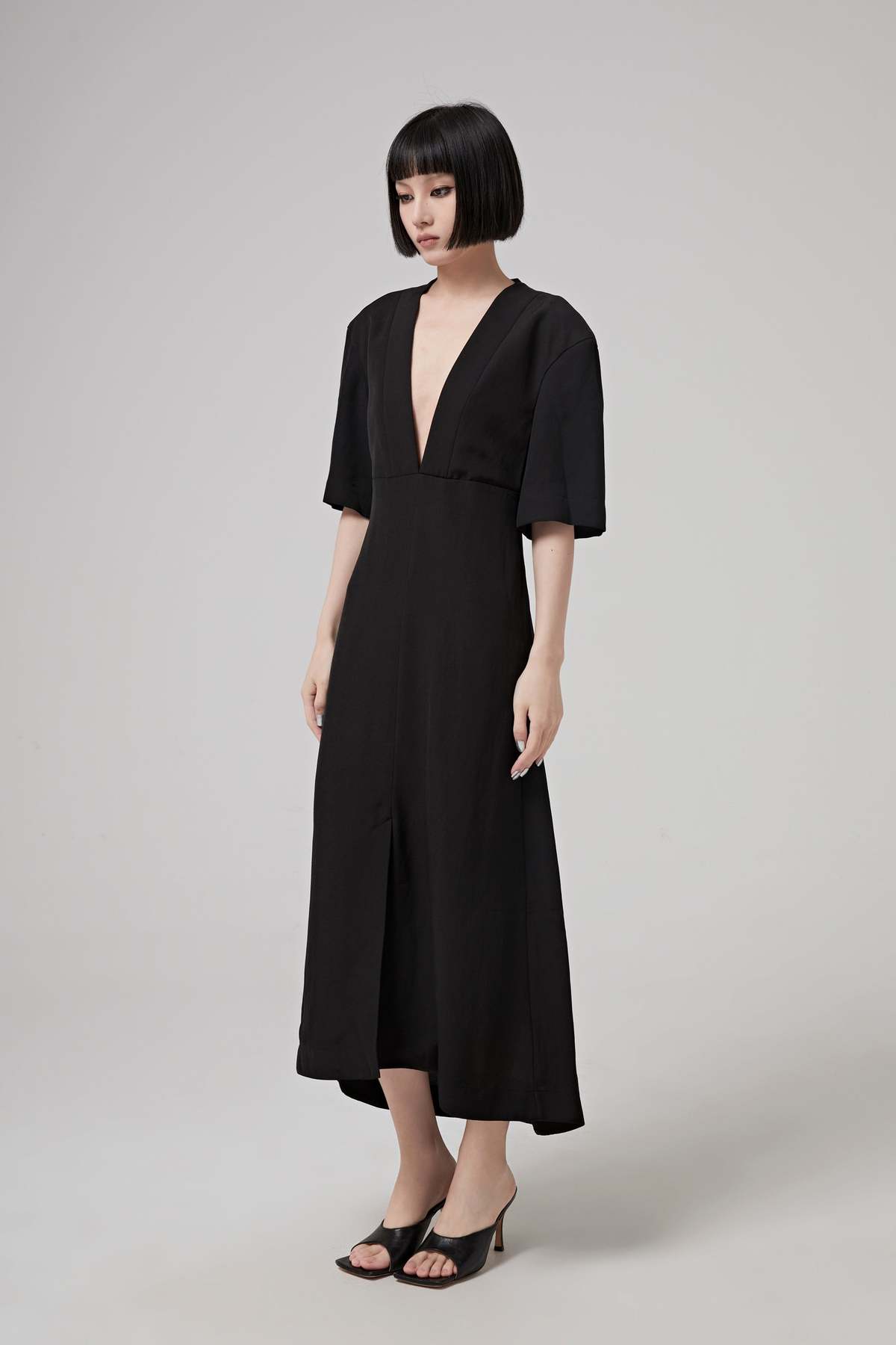 Jil Sander DRESS 21 - TEXTURED VISCOSE LINENFLUID CANVAS | Garmentory