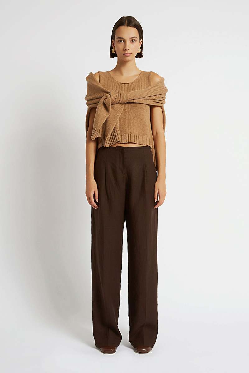 Christopher Esber DUAL TANK SWEATER - TAN