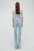 ALESSANDRA RICH Flared Denim Jeans - Acid Blue - Thumbnail 3