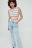 ALESSANDRA RICH Flared Denim Jeans - Acid Blue - Thumbnail 5