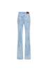 ALESSANDRA RICH Flared Denim Jeans - Acid Blue - Thumbnail 9