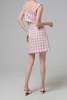 Oscar De La Renta Gingham Tweed Skirt - Ivory/Pink - Thumbnail 4