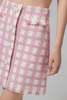 Oscar De La Renta Gingham Tweed Skirt - Ivory/Pink - Thumbnail 5
