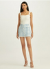 Oscar De La Renta Gingham Tweed Skirt - Ivory/Pink - Thumbnail 7