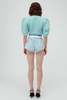 ALESSANDRA RICH High Waisted Denim Shorts - Acid Blue - Thumbnail 3