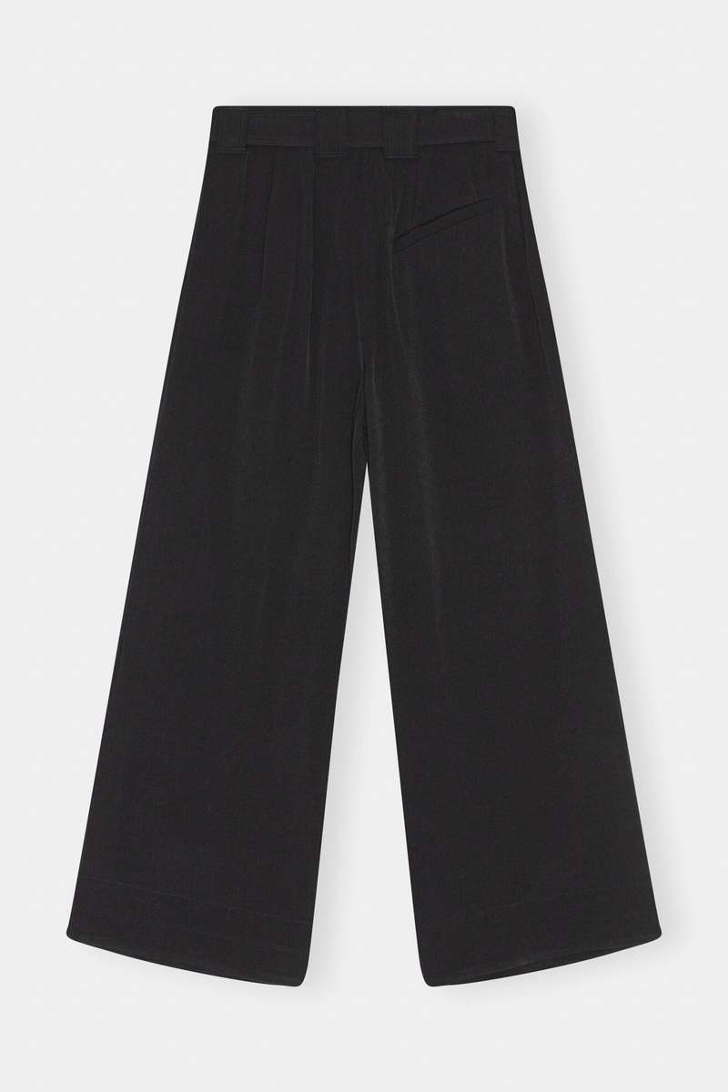 Ganni Light Structured Jacquard Wide Pants | Garmentory
