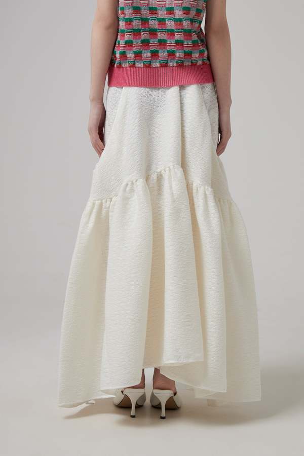 Cecilie Bahnsen Lilly Skirt - Ecru | Garmentory