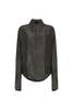 Petar Petrov Loose Fit Blouse With Shirt Collar - Silver Black - Thumbnail 4