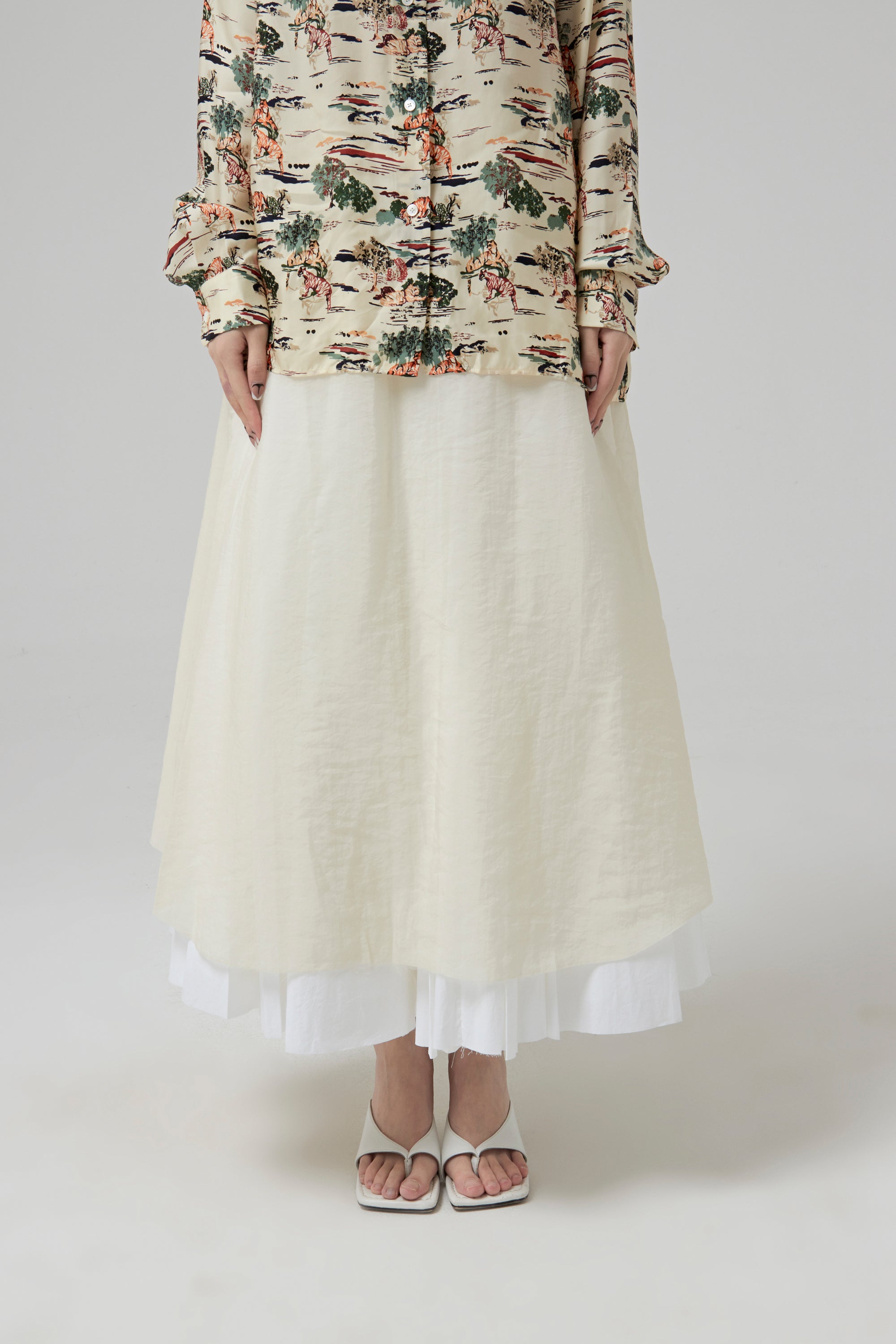 【PORTERNA】Luca mid-length skirt LUCA SKIRT | Garmentory