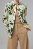 oscar de la renta MAGNOLIA FLOWER BUTTON FRONT COTTON BLOUSE - Thumbnail 1