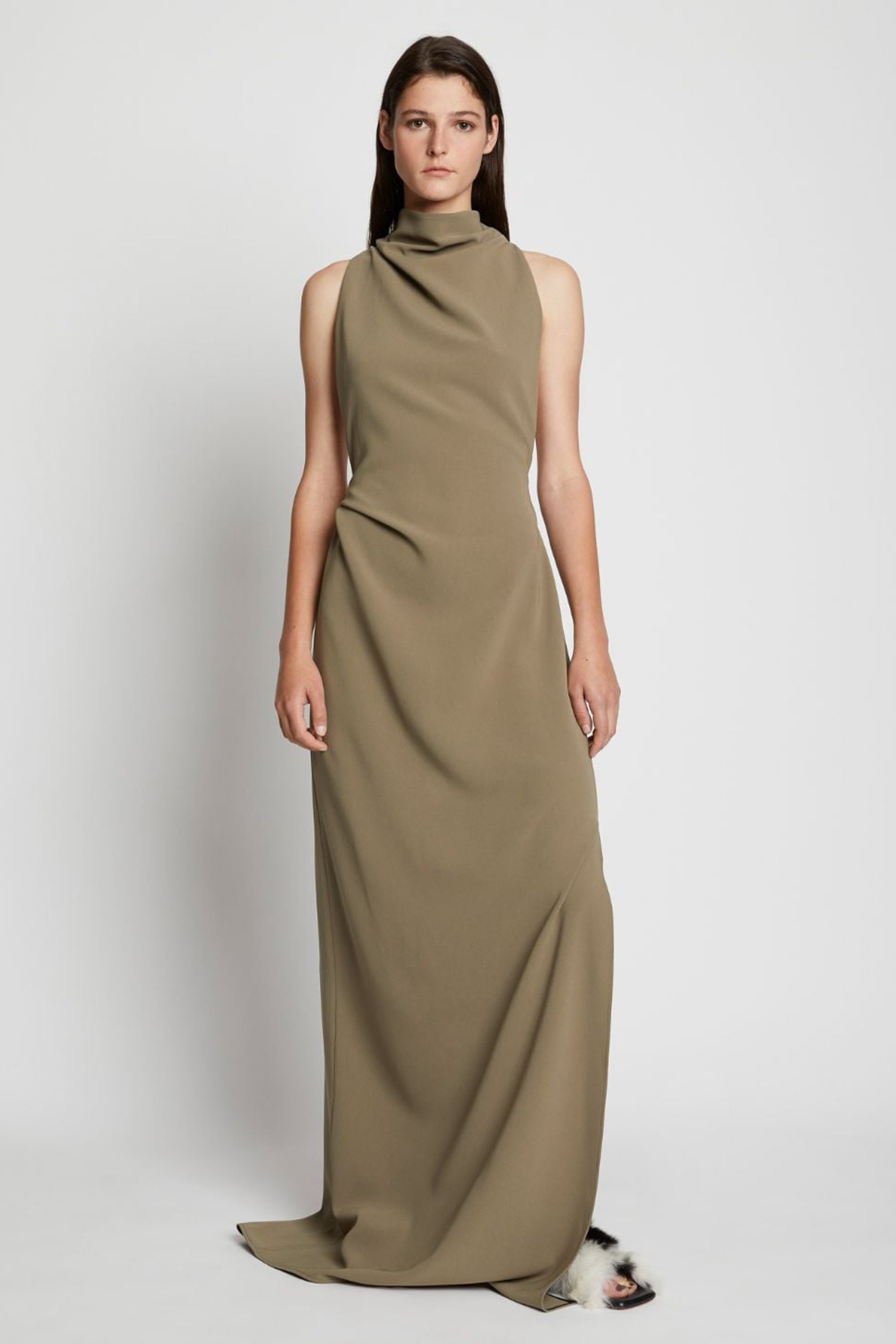 navy blue dress for baby girl Proenza Schouler Matte Crepe Backless Dress