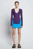 Proenza Schouler MELANGE RIB V NECK TOP - RED/BLUE - Thumbnail 7