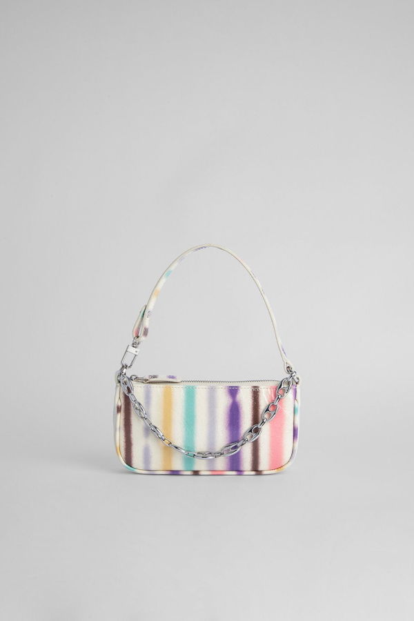  BY FAR MINI RACHEL IVORY SPRAY PRINT LEATHER - Ivory