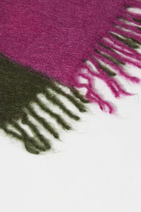 Ganni Mohair Gradient Fringed Scarf | Garmentory