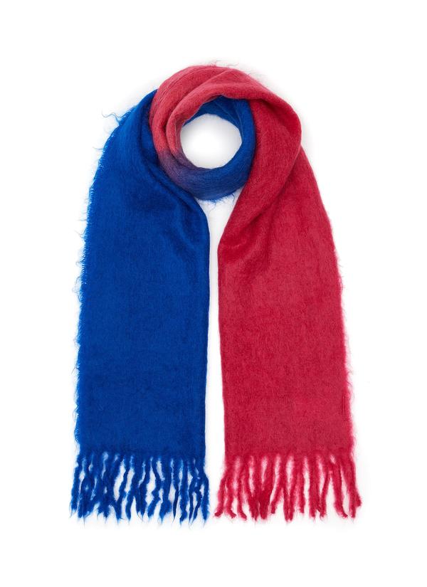 Ganni Mohair Gradient Fringed Scarf | Garmentory