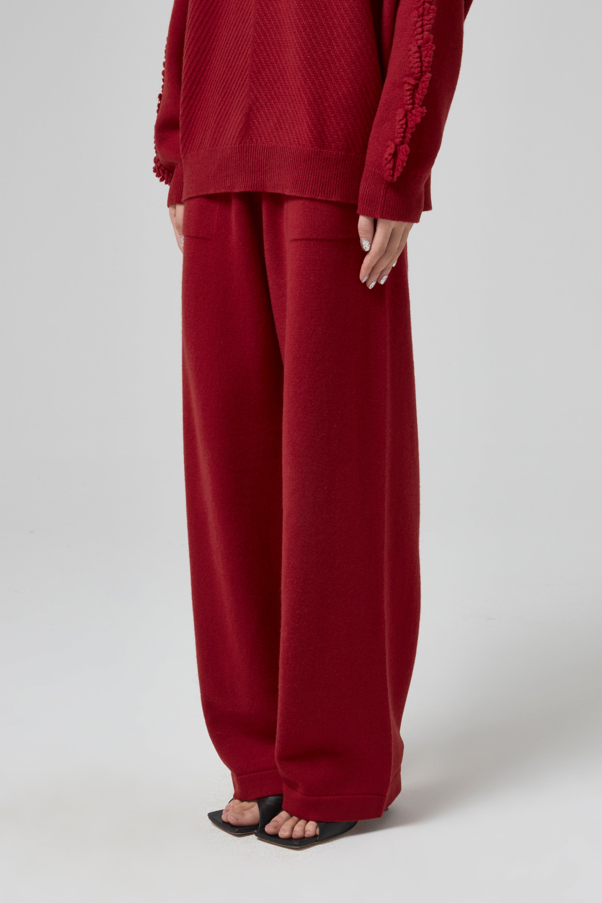 Knitted Pants Petite Red Trousers Petite Red Stripe Knitted Trousers Petite  PrettyLittleThing KSA