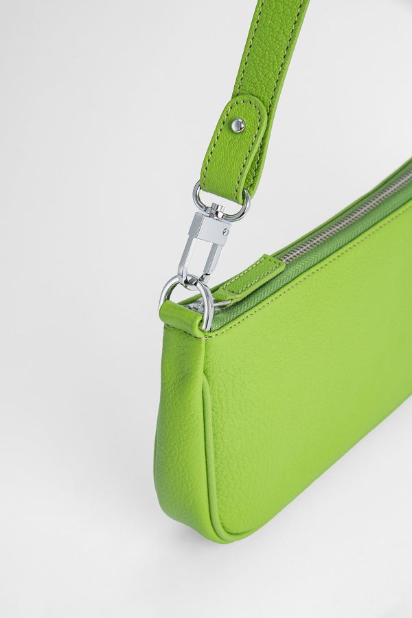 By Far Rachel Grained Leather Bag - Pistachio