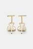 Victoria Beckham RHINESTONE SANDALS - LIGHT GOLD - Thumbnail 4