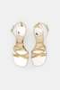 Victoria Beckham RHINESTONE SANDALS - LIGHT GOLD - Thumbnail 5