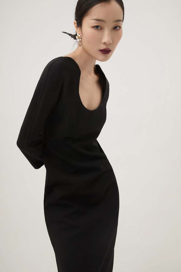 Oscar De La Renta Scoop Neck Pencil Cocktail Dress | Garmentory