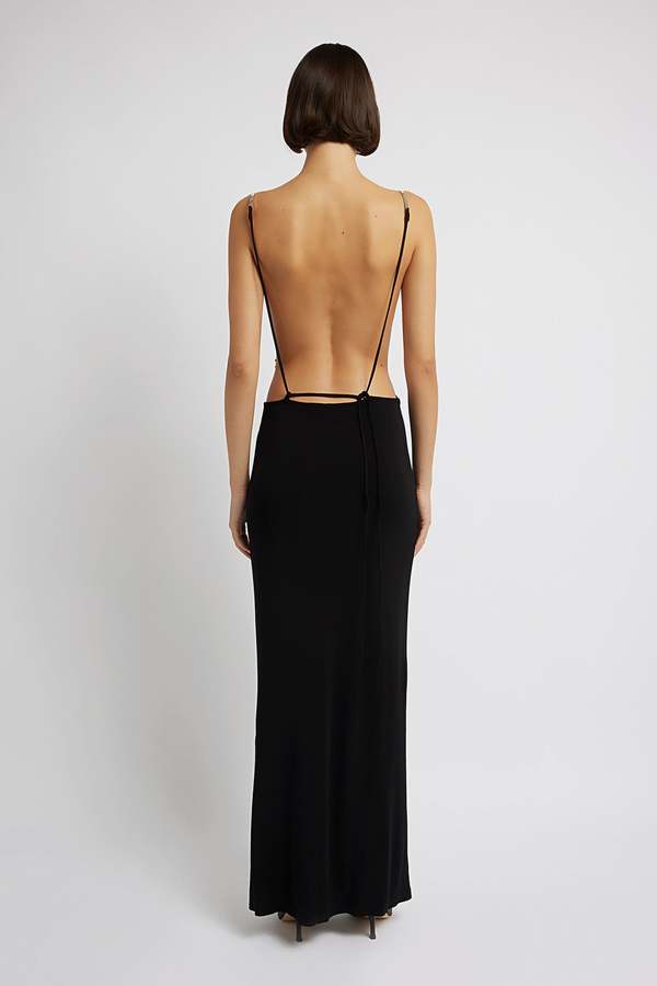 open lace back dress Christopher Esber 'Arched Palm' Dress – HONEY HIRE BOUTIQUE main image 0