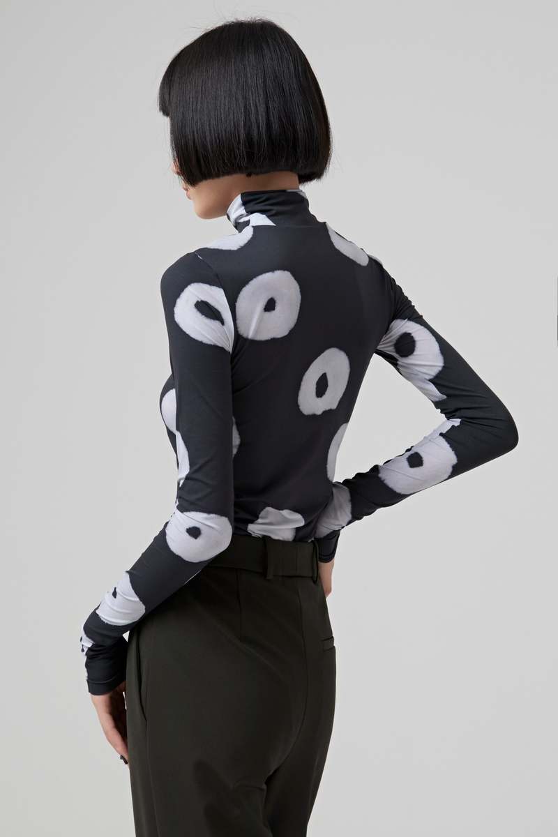 Nina Ricci Second Skin Printed High Neck Top | Garmentory