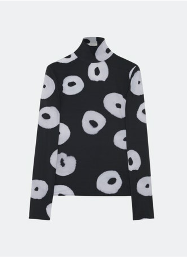 Tシャツ・カットソー NINA RICCI TWISTED POLKA DOTS TOP Polka-dot taffeta top in white - Nina Ricci | Mytheresa