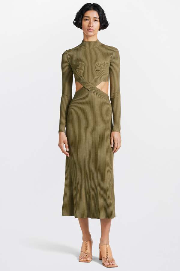 dion lee shadow rib tank dress Kim Kardashian Stole This White Dress From Kylie Jenner