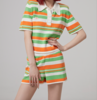 ROWEN ROSE STRIPED COTTON KNITTED POLO - Thumbnail 8