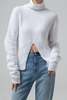 Rta Turtle Neck Sweater With Front Slit - Thumbnail 1