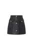 Alessandra Rich Tweed Lurex Mini Skirt With Buttons - Black/Silver - Thumbnail 8
