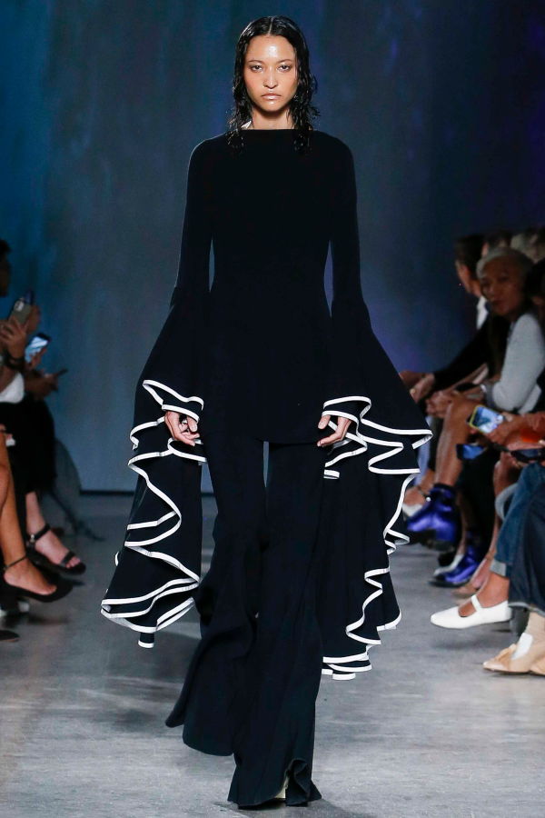 Proenza Schouler Viscose Suiting Wide Leg Pants