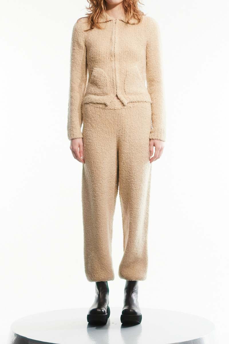 【THE OPEN PRODUCT】WOOLLY KNIT TRACK PANTS BEIGE Theopen Product Woolly Knit Track Pants | Garmentory