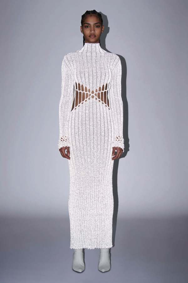 dion lee blue reflective dress Dion Lee X Braid Reflectivedress