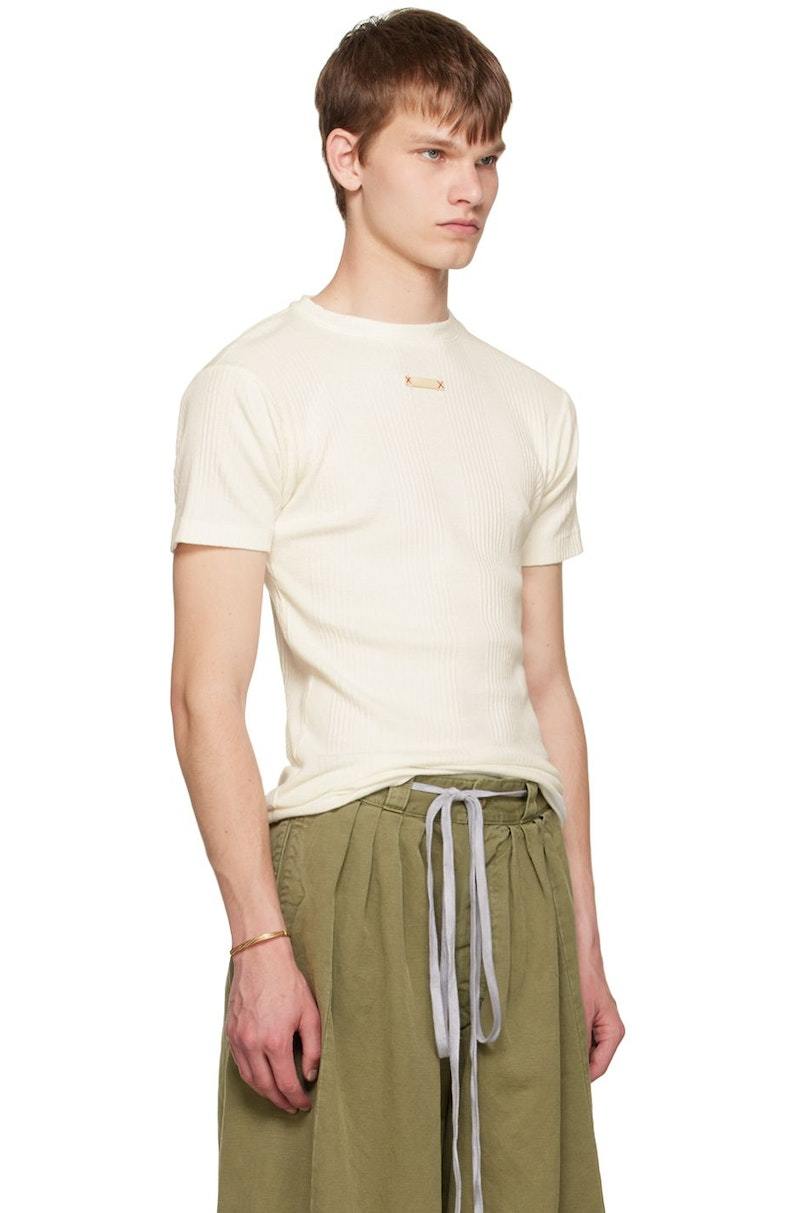 Maison Margiela White Ribbed T-Shirt | Garmentory