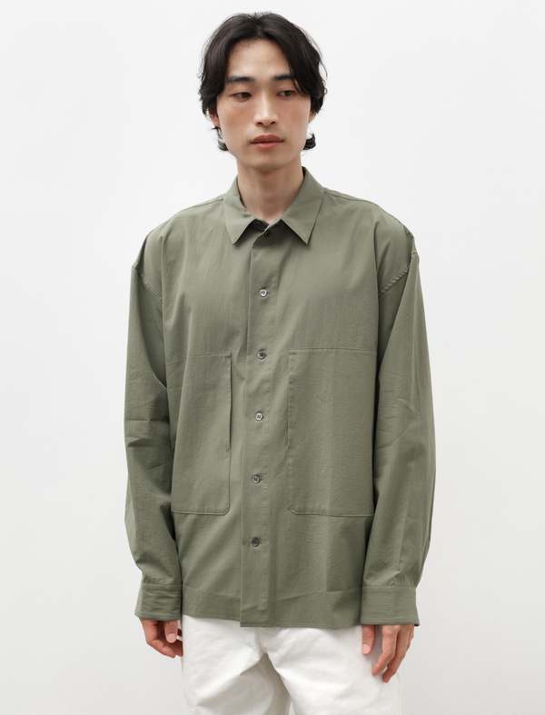 Polyploid Mens Shirt Jacket C - Olive