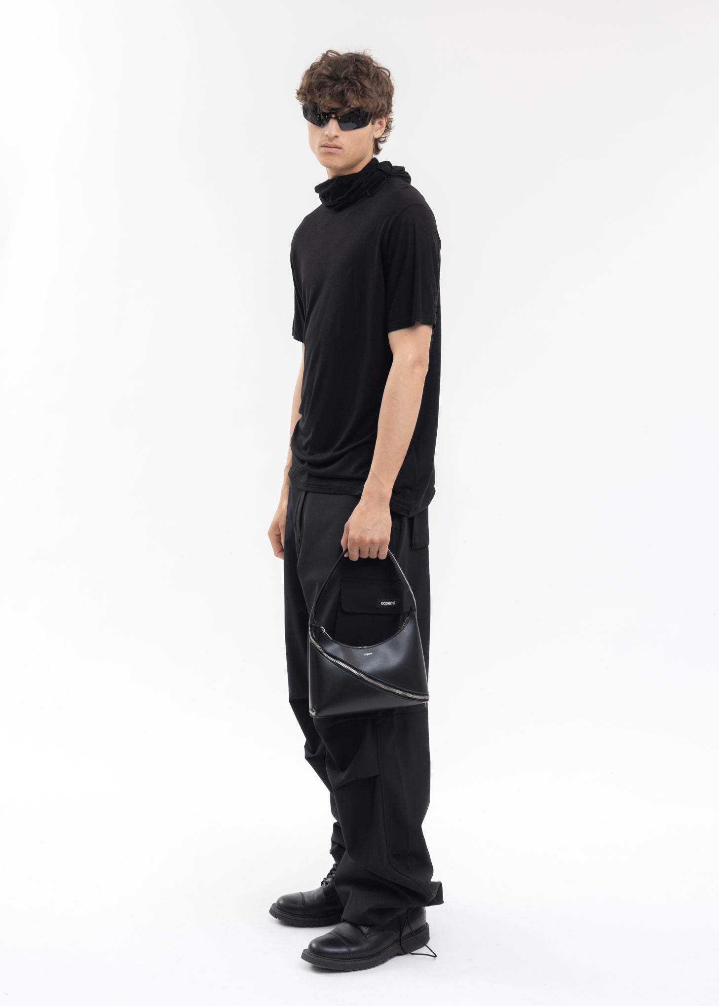 Coperni ZIP BAGUETTE BAG - BLACK | Garmentory