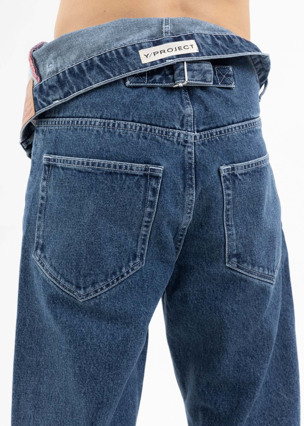 Y/project Classic Asymmetric Waist Jeans - Ice Blue | Garmentory