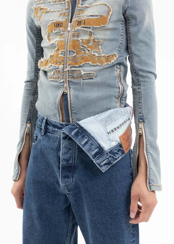 メンズ y project CLASSIC ASYMMETRIC WAIST JEANS