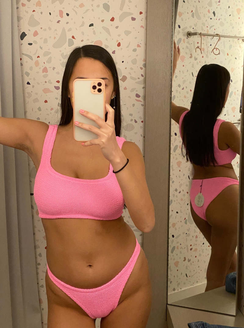ビキニ Hunza G SS25 Bikini 'Xandra' (XANDRABIKINI BUBBLEGUM) Xandra Bikini - Bubblegum | One Size Swimwear | Hunza G
