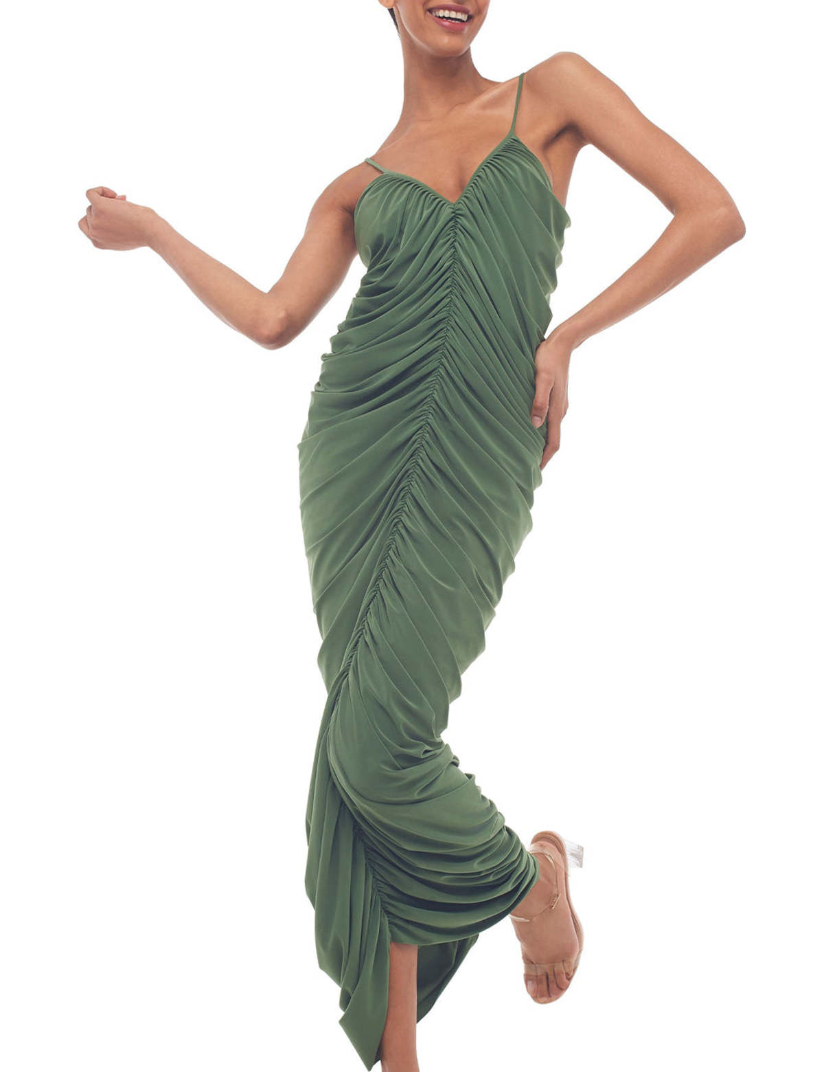 Norma Kamali Diana Slip - Green | Garmentory